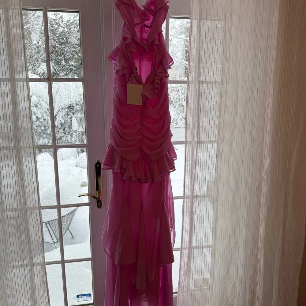 MAJORELLE Pink Ruffled Maxi Dress - Picture 2 of 2